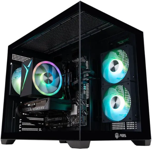 ABS Flux II Aqua Gaming Desktop PC - Intel Core 5 120F - GeForce RTX 5060 - 32GB DDR4 3200MHz - 1TB M.2 NVMe SSD