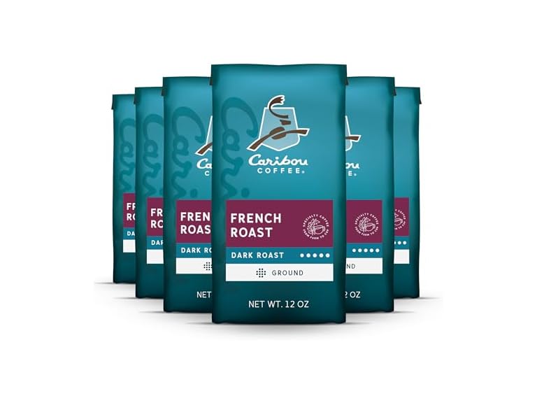 6-Pack 12-Oz Caribou Coffee Ground Coffee French Roast Dark Roast Deal