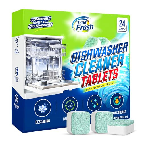 True Fresh Dishwasher Cleaner and Deodorizer Tablets 24-Pack