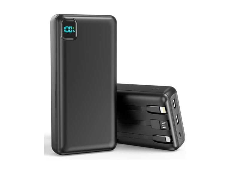 Pomohome 50000mAh Power Bank w/ Built-in Cables Deal