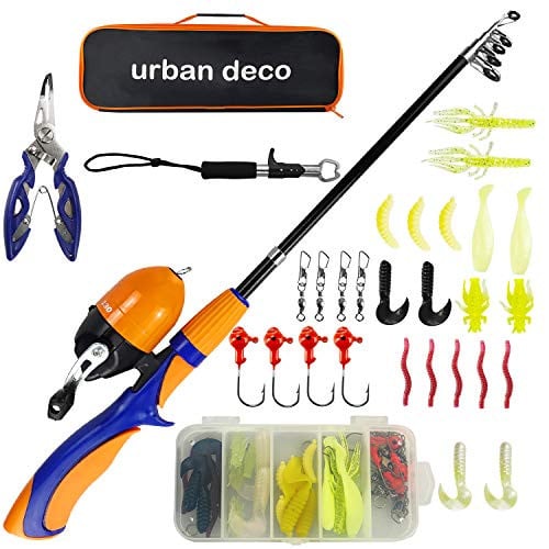 Urban Deco 50.2" Kids' Telescopic Fishing Rod & Reel Combo Kit Deal