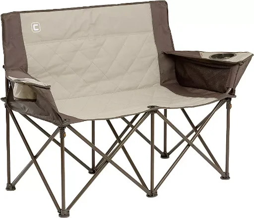 CORE Equipment Loveseat 2-Person Double Camping Chair in Tan