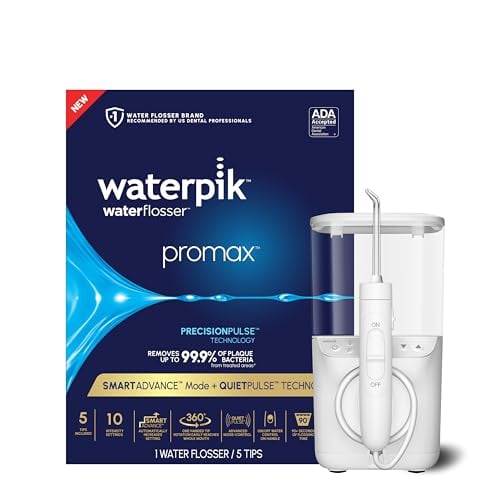 Waterpik Promax Countertop Water Flosser SmartAdvance 10 Settings 5 Tips