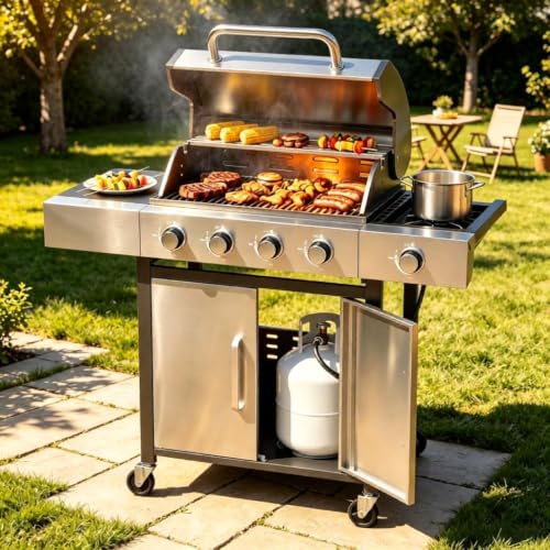 LazySunsets Luxury 4-Burner 49000 BTU Propane Outdoor Grill Deal