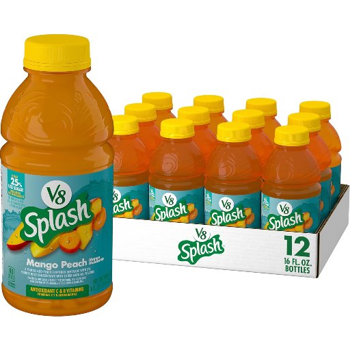 V8 Splash Flavored Juice Beverage 12-Pack 16-Oz (Mango Peach)