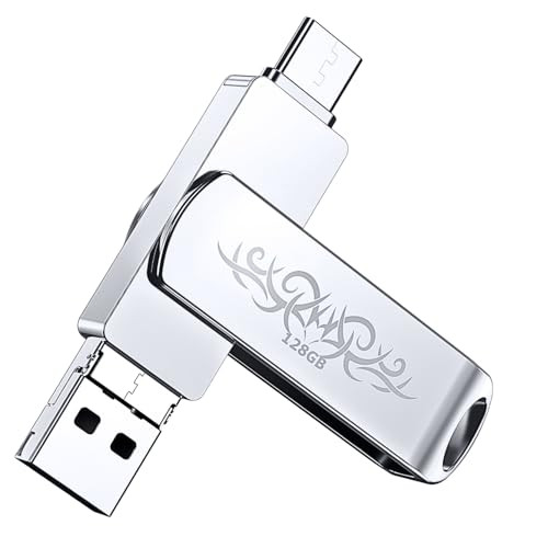 Flash Drive for iPhone 128GB 3-in-1 USB, USB-C & Lightning