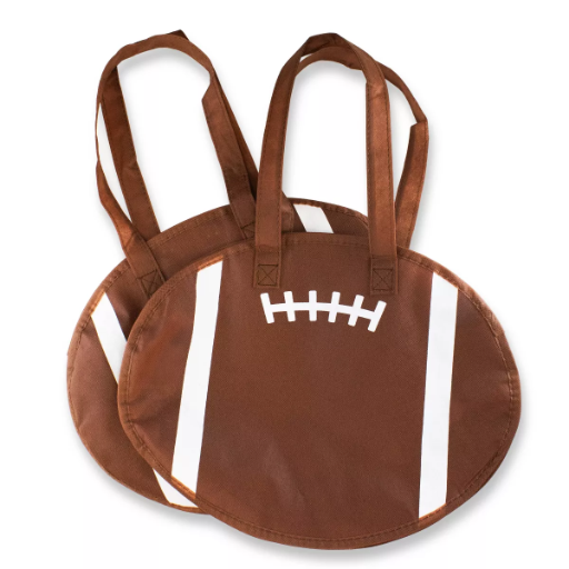 Game Day Reusable Bag Football Brown 2-Pack