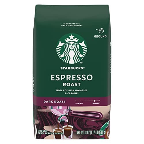 Starbucks Dark Roast Ground Coffee Espresso Roast 18 oz