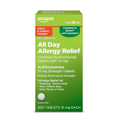 Basic Care Allergy Cetirizine Tablets 300-Count Deal