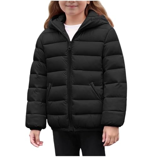 Kids Puffer Jackets Warm Hooded Quilted Coats Zip Up Insulated Coat Deal