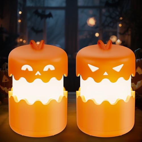 Collapsible Rechargeable Halloween Pumpkin Lantern Light