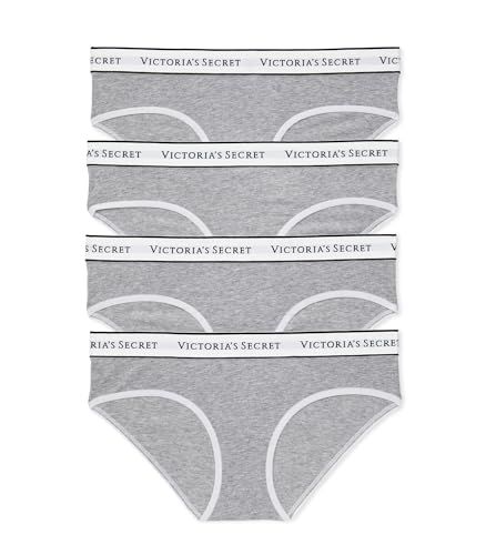 Victoria's Secret Women's Logo Cotton Hiphugger Panties 4-Pack Deal