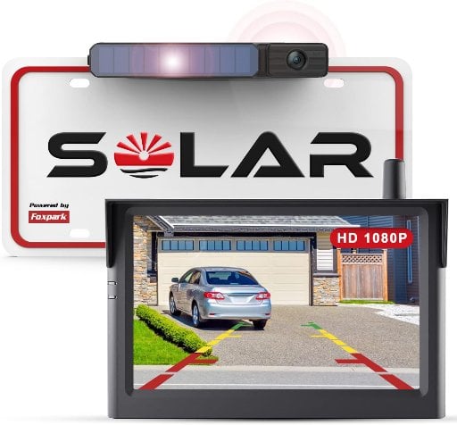 (Prime Deal) Foxpark Solar Wireless 1080P Backup Camera w/ 5" Monitor Deal