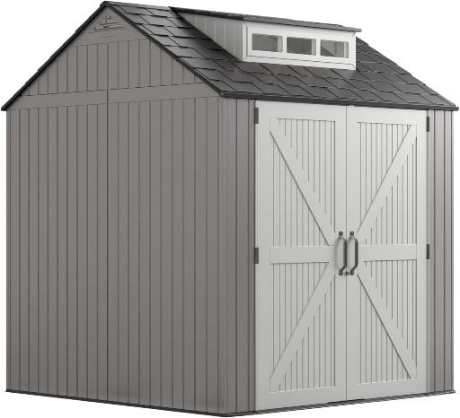 Rubbermaid Resin Outdoor Storage Shed With Floor 7 x 7 Ft Deal