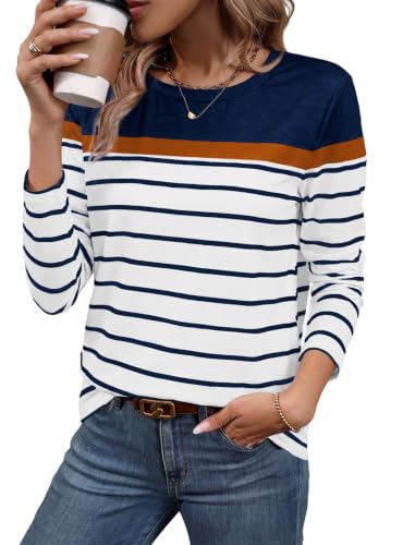WIHOLL Long Sleeve Stripe Shirts Deal