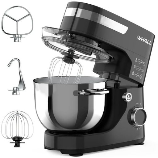 WHALL 5.5Qt 12-Speed Tilt-Head Electric Kitchen Stand Mixer
