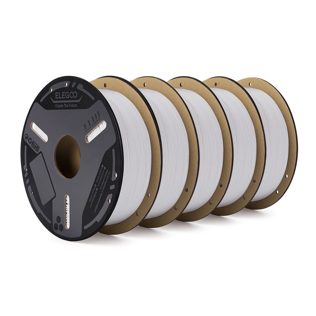 Elegoo PETG-GF 3D Printer Filament, 5-Pack 1KG Spools (Black, White or Grey) Deal