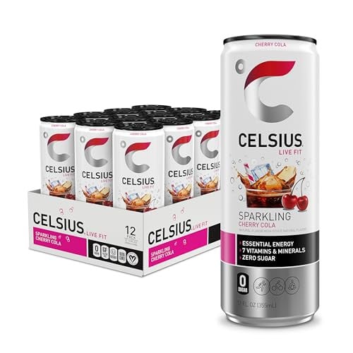 CELSIUS Functional Essential Energy Drink Sparkling Cherry Cola 12-Pack 12-Oz Deal