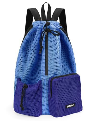 WANDF Swim Bag Mesh Drawstring Backpack