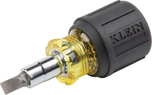 Klein Tools 6-in-1 Multi-Bit Screwdriver Stubby Nut Driver