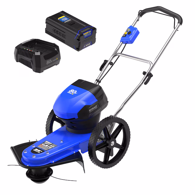 Kobalt Wheeled 80-volt 22.0-in Straight Shaft Battery String Trimmer 6 Ah Deal