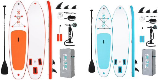FunWater Inflatable Stand Up Paddle Board 10' 6" (Orange or Sky Blue) Deal