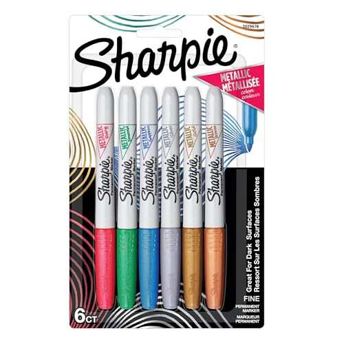 Sharpie Fine Point Metallic Permanent Markers 2 x 6-Count