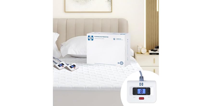 Sealy King Luxury Quilted Heated Mattress Pad
