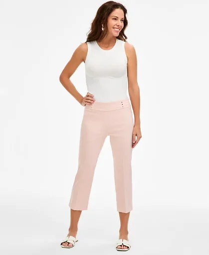 Jm Collection Women's Pull-On Capri Tummy-Control Pants Deal