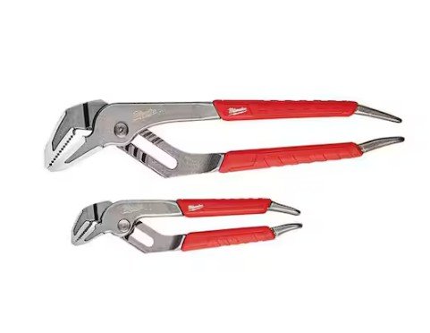 Milwaukee 6 in. and 10 in. Straight-Jaw Pliers Set (2-Piece)