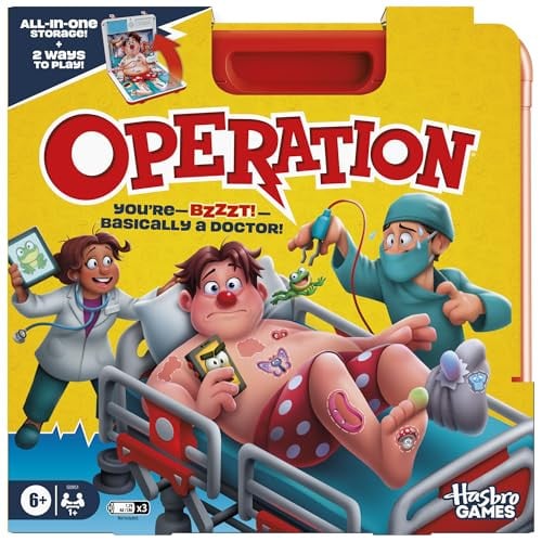 Amazon Operation Electronic Board Game with All-in-One Carrying Case Deal