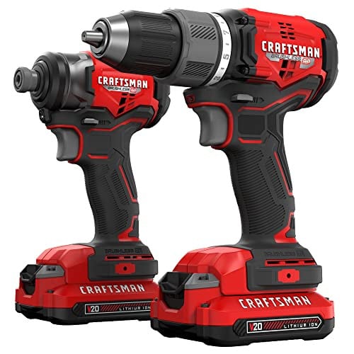 CRAFTSMAN V20 RP Cordless Drill and Impact Driver Brushless Power Tool Combo Kit with 2 Batteries and Charger Deal