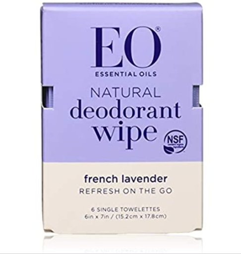 EO Deodorant Lavender Wipes 6-Count