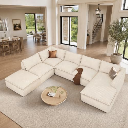 Boneless Sectional Modular Couch 142" Deal