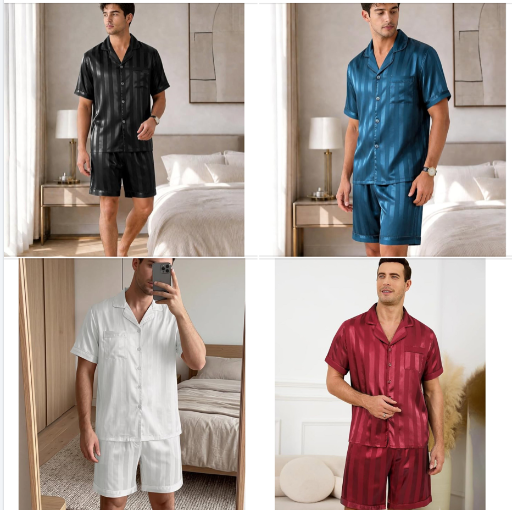 Men's Satin Pajama Sets - Many Colors Deal