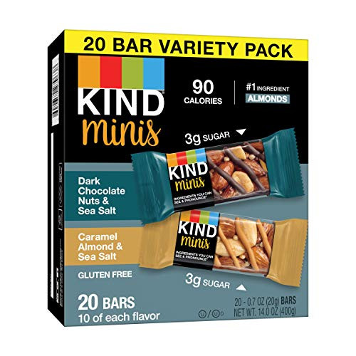20-Pack 0.7-Oz KIND Minis Bars (Dark Chocolate Nuts & Sea Salt/ Caramel Almond & Sea Salt)