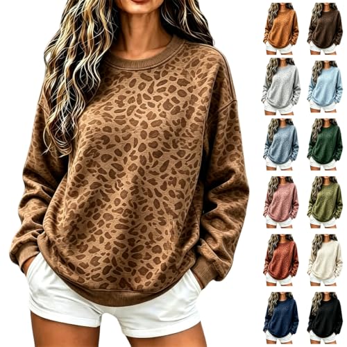 Oversized Leopard Print Sweatshirts Deal