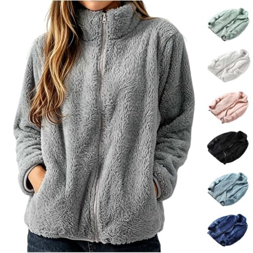 Fleece Long Sleeve Zipper Sherpa Jackets Deal