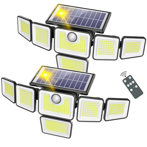 SZPower 3000LM 2-Pack Adjustable Brightness Solar Outdoor Lights