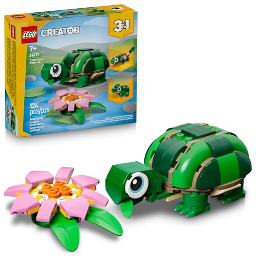 LEGO Creator 3 in 1 Turtle with a Water Lily Flower 124-Piece Deal