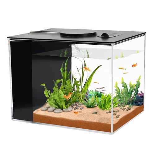 AQUANEAT 1 Gallon Betta Fish Tank Aquarium Kit with LED Light and Water Filter Pump Deal