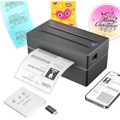 NULLTONEX Bluetooth 4x6 Thermal Shipping Label Printer Deal