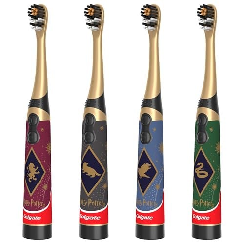 Colgate Harry Potter Kids Battery Toothbrush Multipack, Extra Soft, 4 Pack