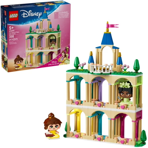 LEGO Disney Princess Mini Belle & Tiana w/ Castle (43291) 358-Pc