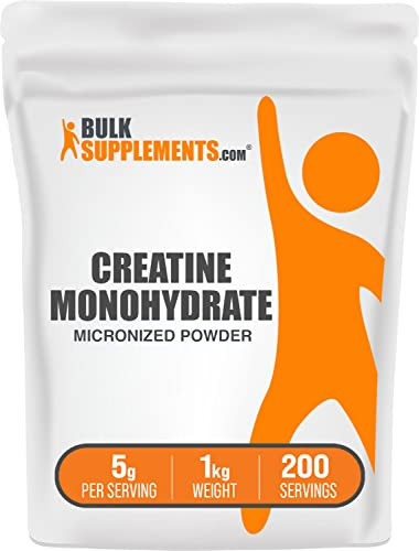 BulkSupplements Unflavored Creatine Monohydrate Powder, 2.2 lbs.