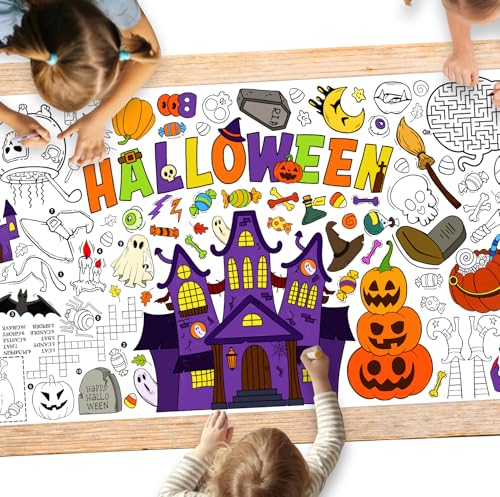 Halloween Coloring Tablecloth Deal
