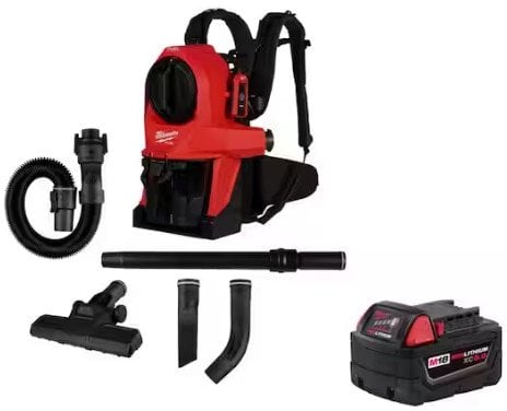 Milwaukee M18 FUEL 18 Volt Lithium Ion Brushless 3-in-1 Backpack Vacuum with M18 5.0Ah XC Extended Capacity Battery