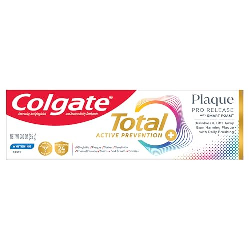 Colgate Total Plaque Pro Release Whitening Toothpaste 3-Oz