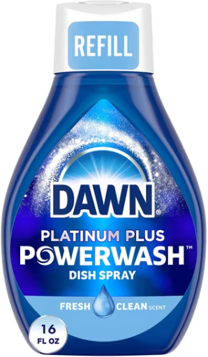 Dawn Powerwash Spray Refill Dish Soap, Fresh, 16 fl oz, 1 Refill +$2 Walmart Cash Deal