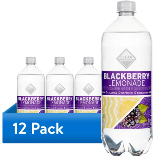 Clear American Blackberry Lemonade Sparkling Water 12-Pack 1 Liter Deal